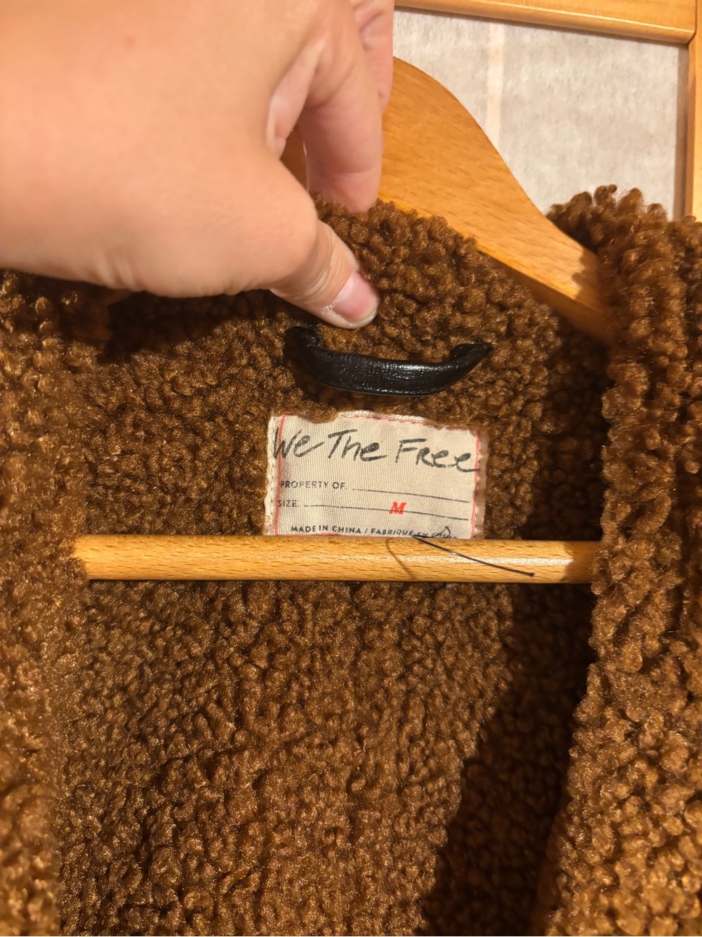 NWOT We the Free London Vegan Faux Leather Trench Coat W/ Brown Sherpa Lining M - Picture 11 of 15